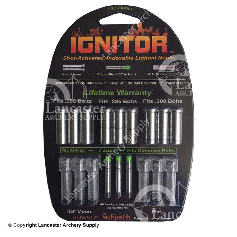NuFletch Ignitor Lighted Nocks For Crossbows