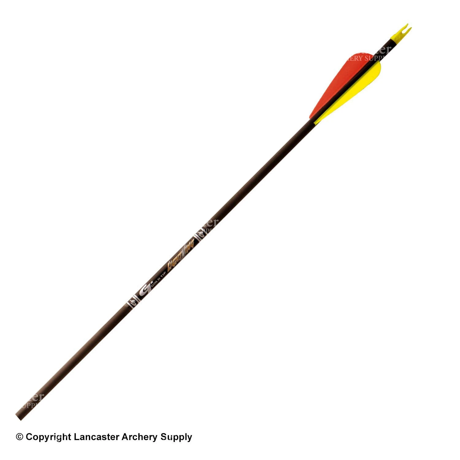 Gold Tip Lightning Fletched Arrows (Black) - Image 2