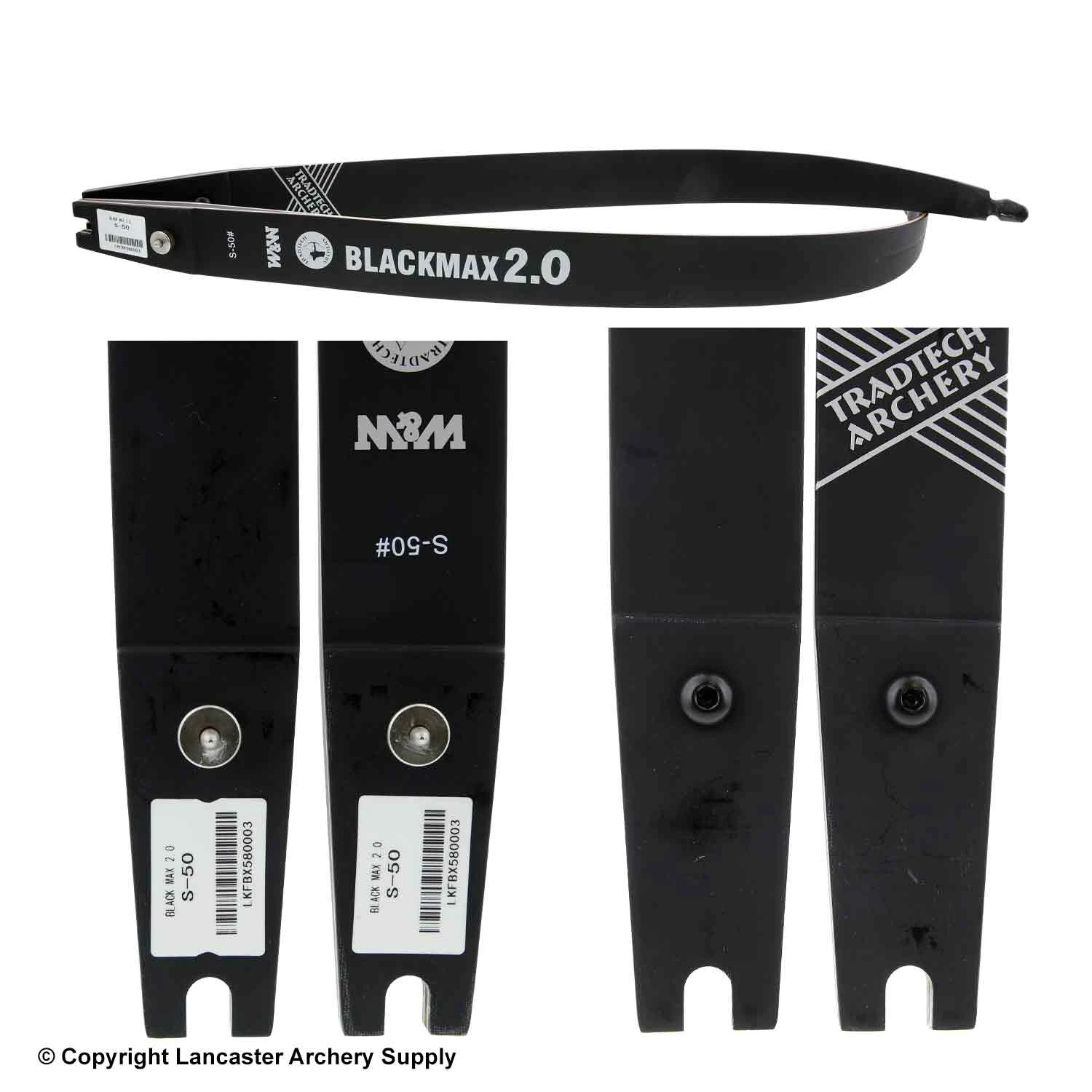 TradTech Black Max 2.0 Glass/Wood Recurve Limbs (Open Box X1030404) - Image 2