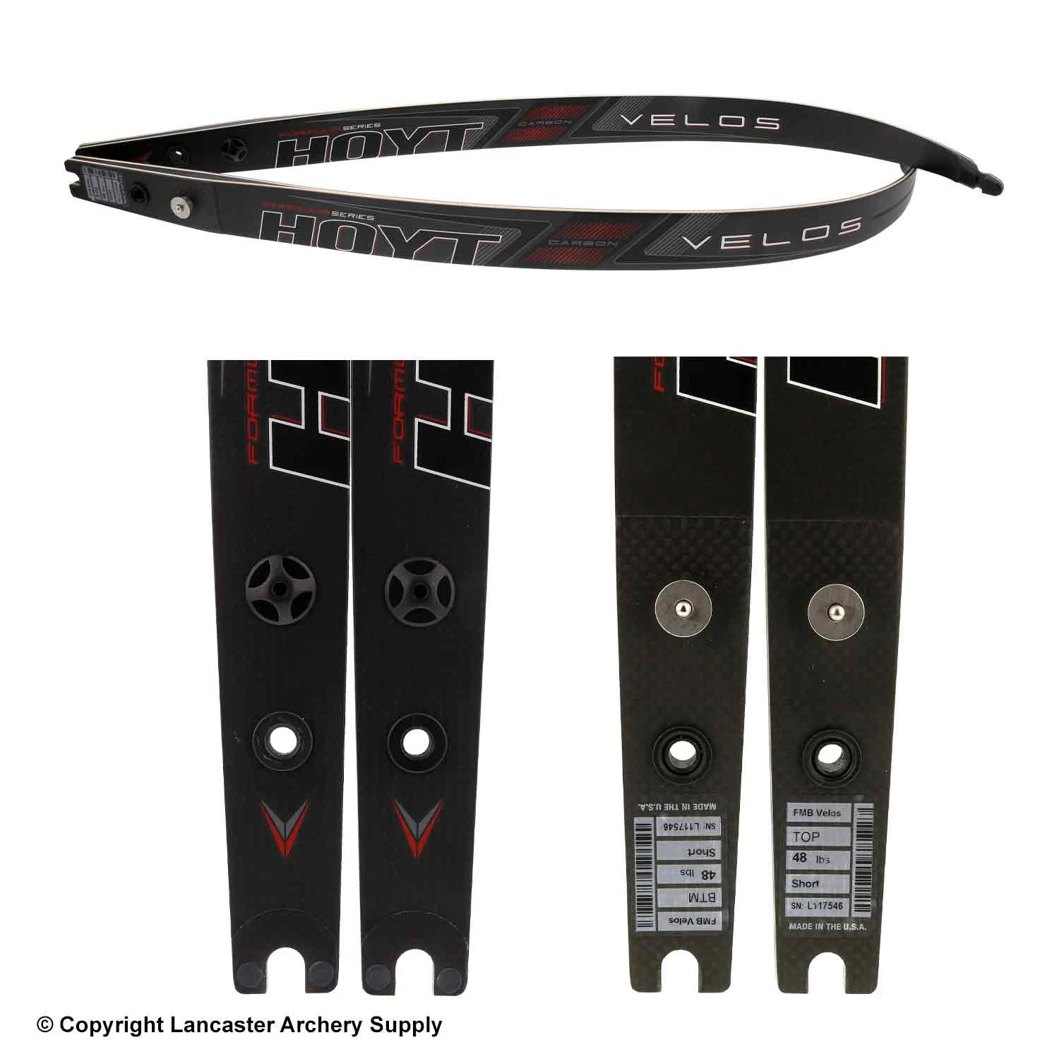 Hoyt Formula Carbon Velos Recurve Limbs (Matte Finish) (Open Box X1030445) - Image 2