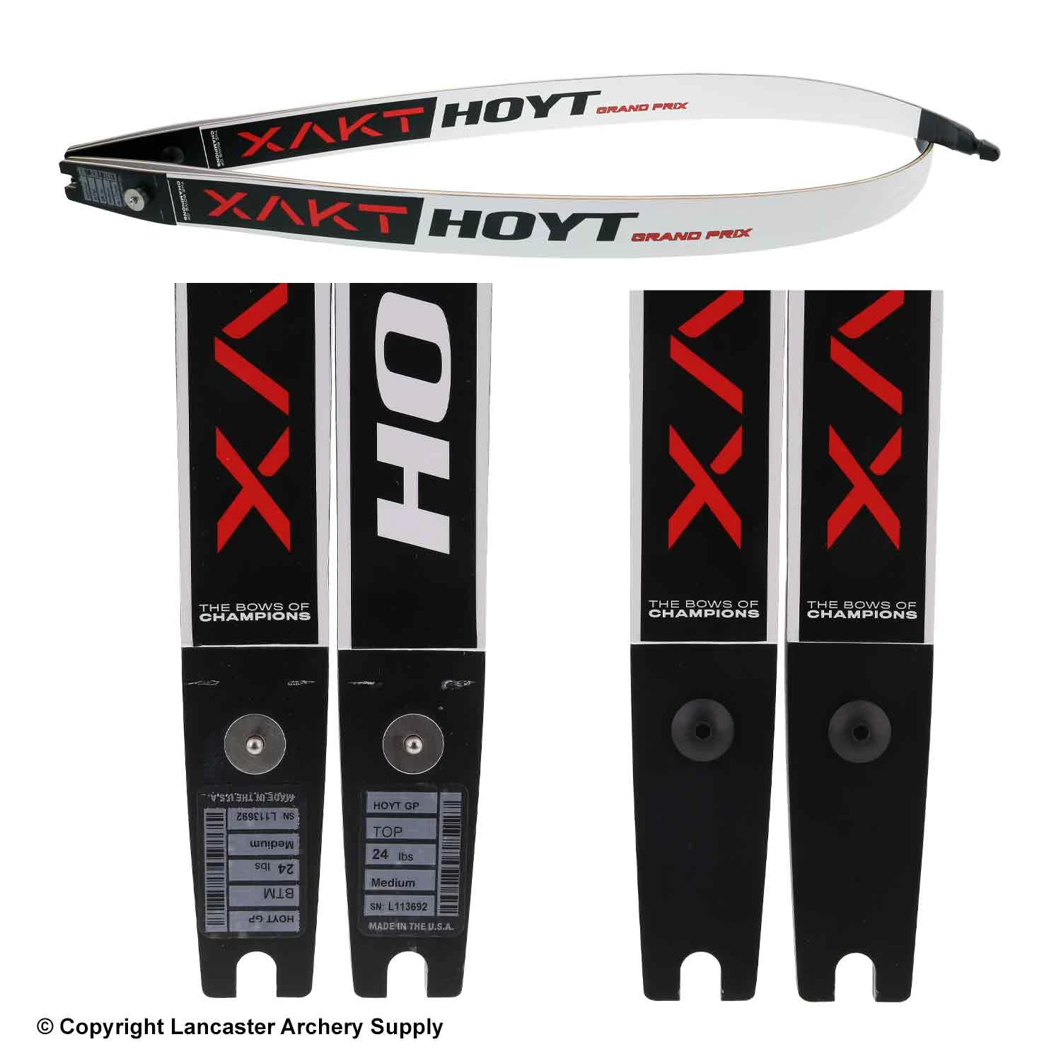 Hoyt Grand Prix Xakt ILF Recurve Limbs (Open Box X1030461) - Image 2