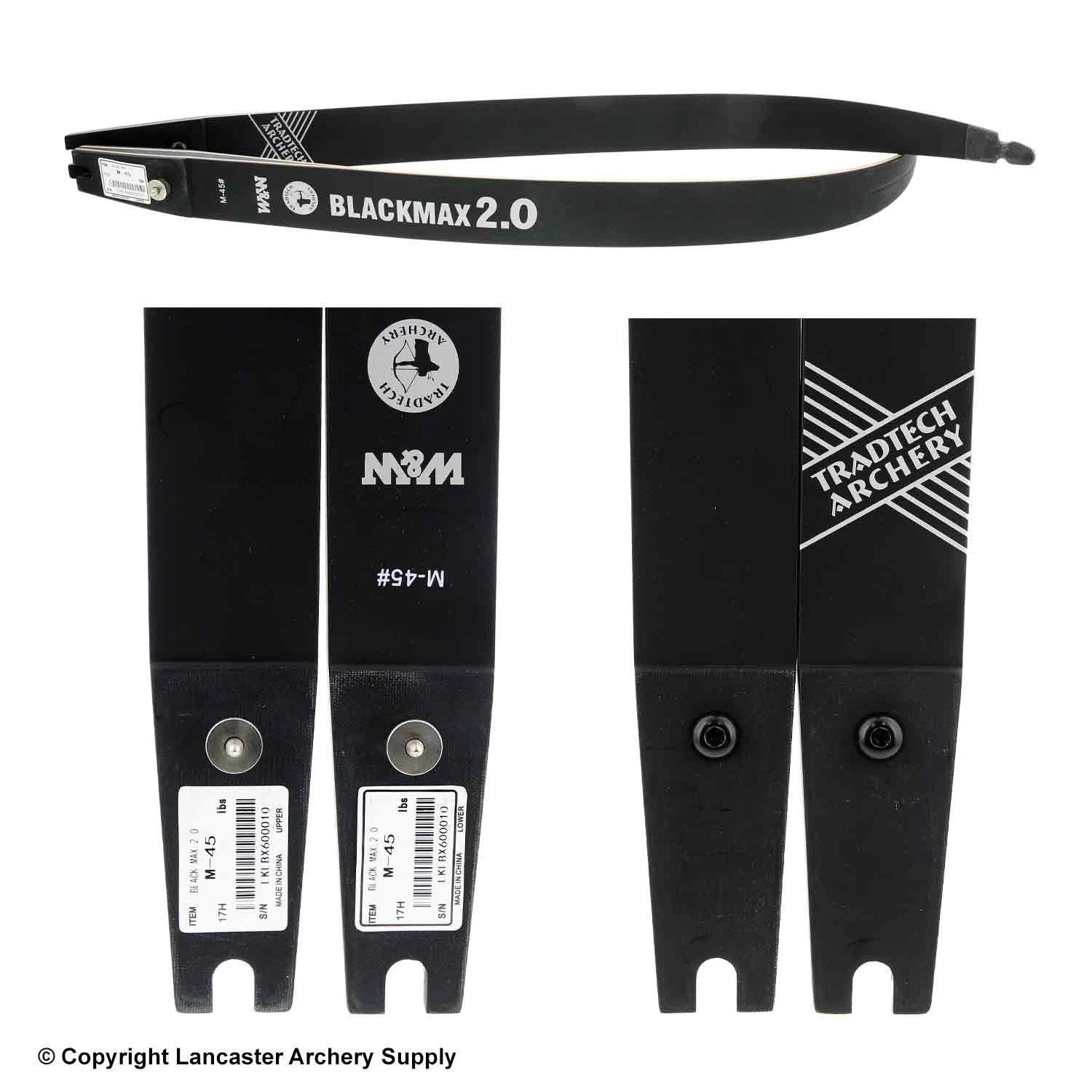 TradTech Black Max 2.0 Glass/Wood Recurve Limbs (Open Box X1031037) - Image 2