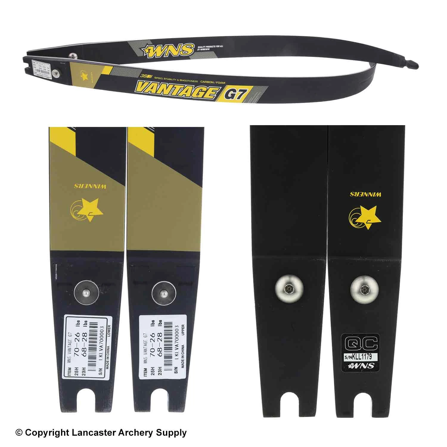 WNS Vantage G7 Recurve Limbs (Open Box X1031733) - Image 2