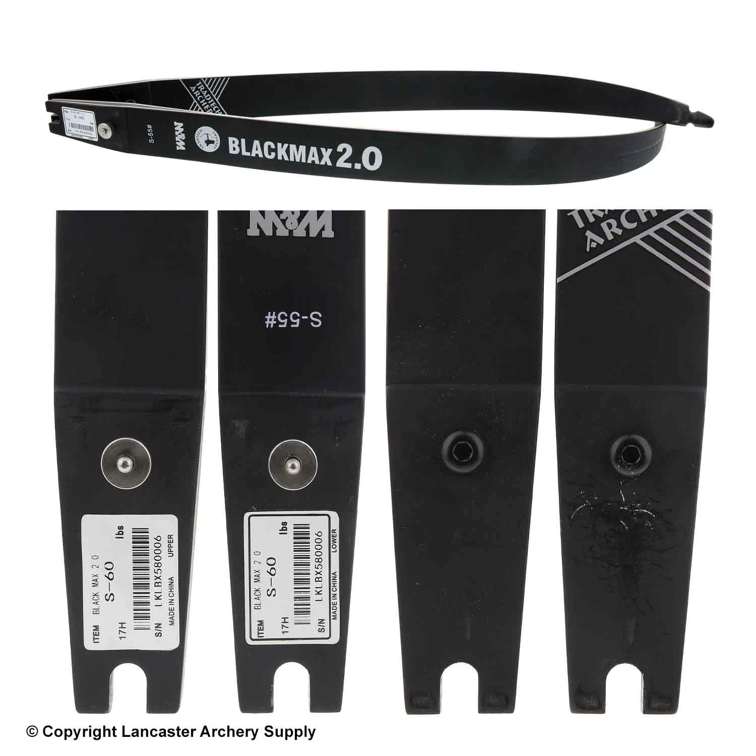 TradTech Black Max 2.0 Glass/Wood Recurve Limbs (Open Box X1032318) - Image 2