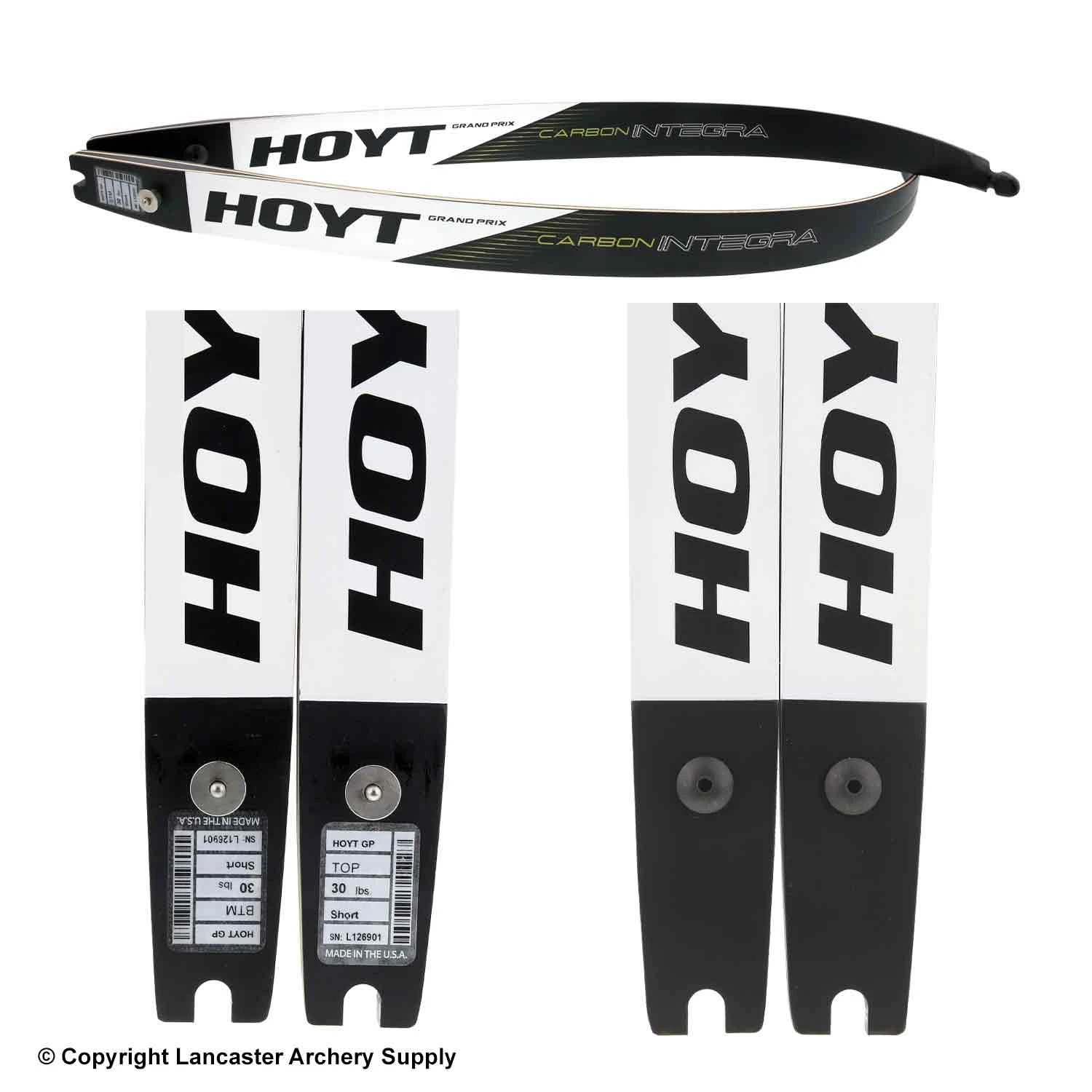 Hoyt Grand Prix Carbon Integra Recurve Limbs (Open Box X1032429) - Image 2