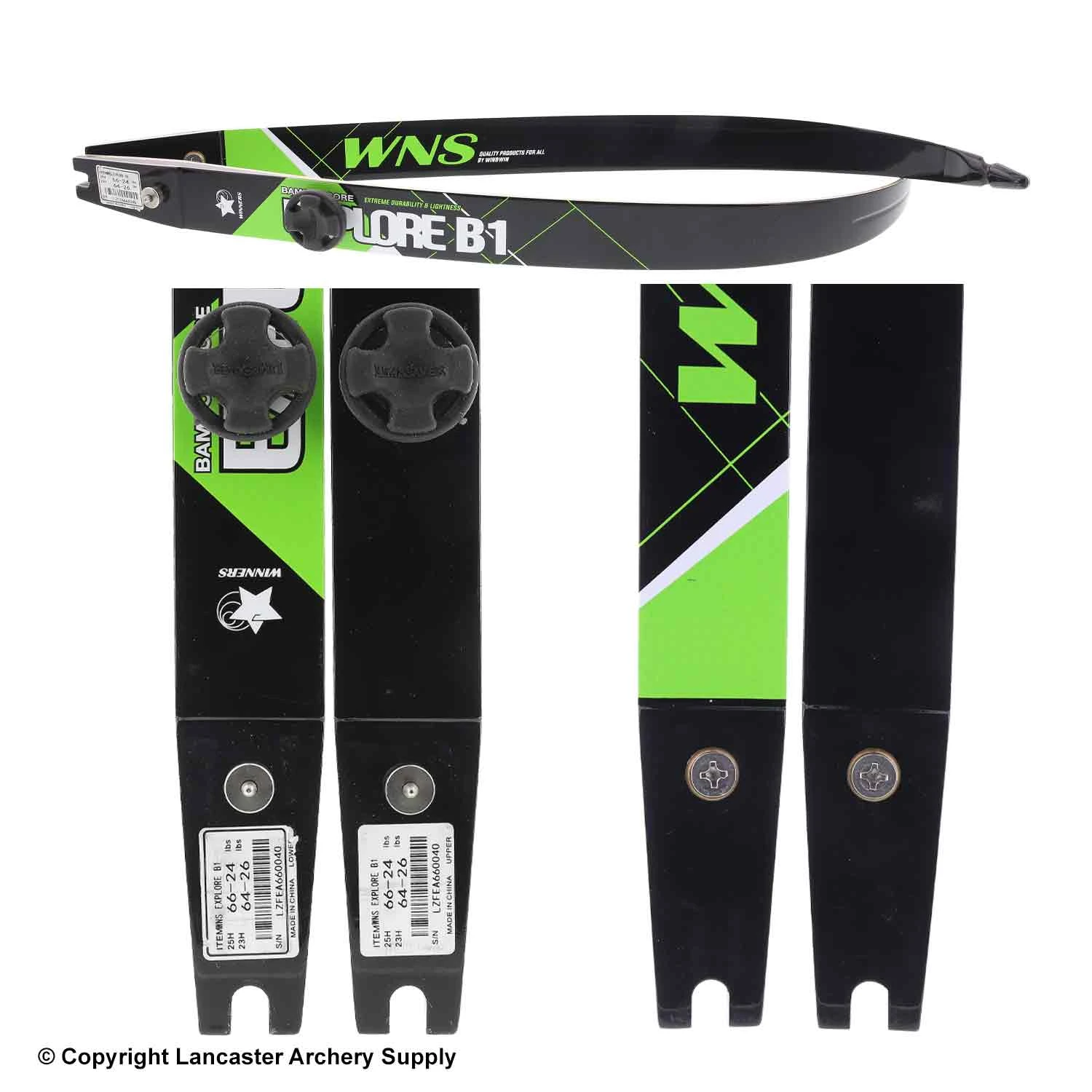 WNS Explore B1 Glass/Bamboo Recurve Limbs (Open Box X1032762) - Image 2